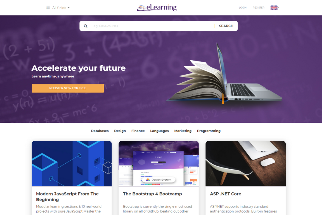 Web platform for creating and distributing online courses (audio, video, text)